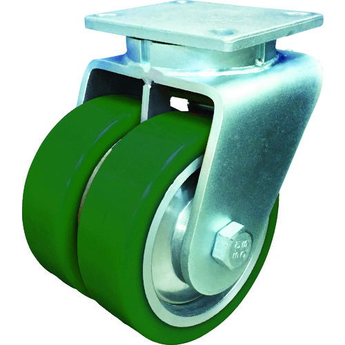 トラスコ中山 SAMSONG 超高荷重 デュアルキャスター 自在 耐熱ウレタン車 150mm(ご注文単位1個)【直送品】