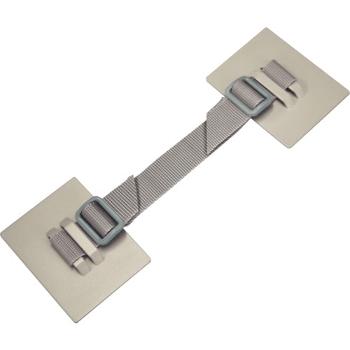 トラスコ中山 ティーエフサービス 家具・キャビネット転倒防止粘着金具 ティープレートベルトタイプ(グレー)2個入り 耐荷重約360kg(2個使用時)(ご注文単位1セット)【直送品】