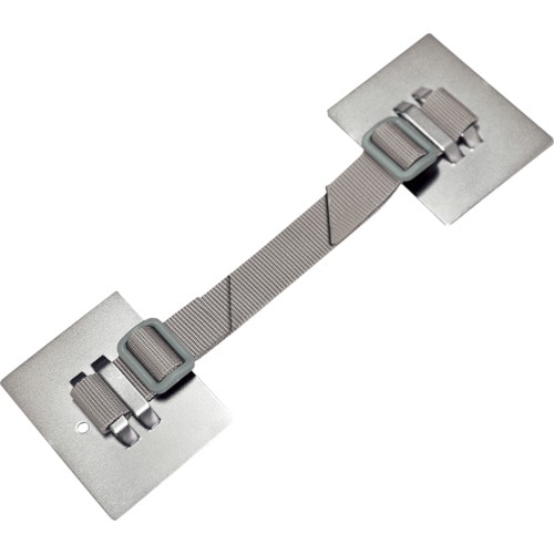 トラスコ中山 ティーエフサービス 家具・キャビネット転倒防止粘着金具 ティープレートベルトタイプ(メタリック)2個入り 耐荷重約360kg(2個使用時)(ご注文単位1セット)【直送品】