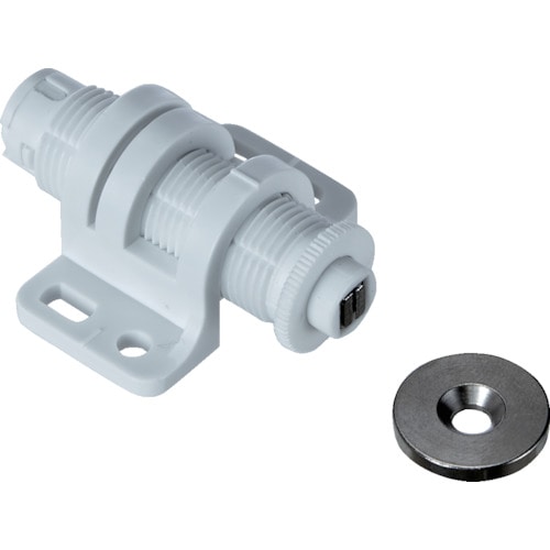 トラスコ中山 TRUSCO 丸型マグネラッチ ホワイト(ご注文単位1個)【直送品】