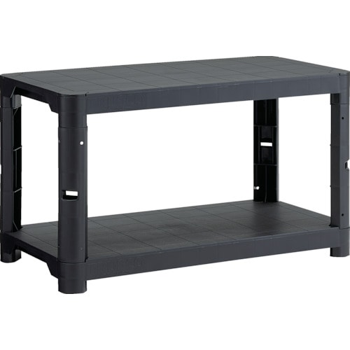 トラスコ中山 TRUSCO プラ棚 高さ515-2段タイプ コーナーキャップ4個付 つや消しブラック(ご注文単位5台)【直送品】