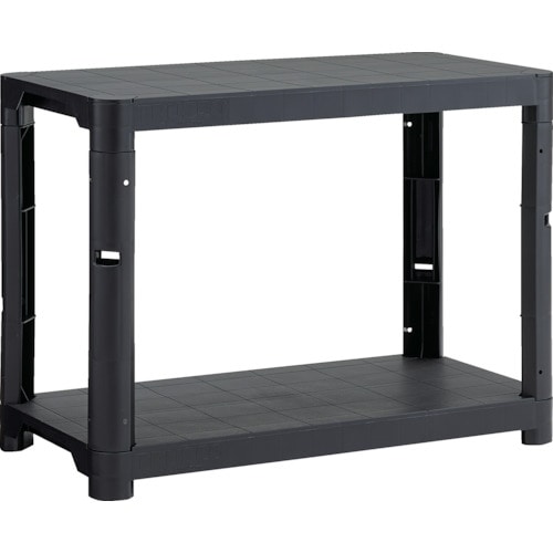 トラスコ中山 TRUSCO プラ棚 高さ658-2段タイプ コーナーキャップ4個付 つや消しブラック(ご注文単位5台)【直送品】