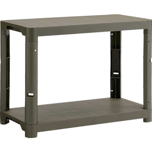 トラスコ中山 TRUSCO プラ棚 高さ658-2段タイプ コーナーキャップ4個付 つや消しОD(ご注文単位5台)【直送品】