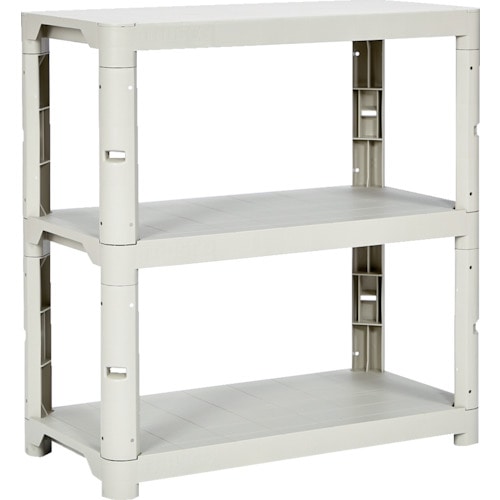 トラスコ中山 TRUSCO プラ棚 高さ943-3段タイプ コーナーキャップ4個付 ネオグレー(ご注文単位5台)【直送品】