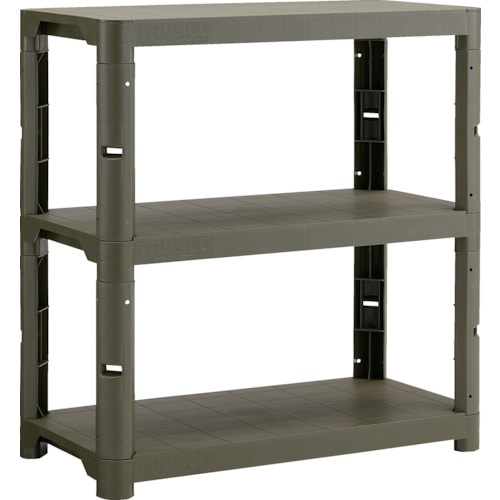 トラスコ中山 TRUSCO プラ棚 高さ943-3段タイプ コーナーキャップ4個付 つや消しОD(ご注文単位5台)【直送品】