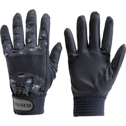 トラスコ中山 TRUSCO PU迷彩手袋 ブルー M(ご注文単位1組)【直送品】