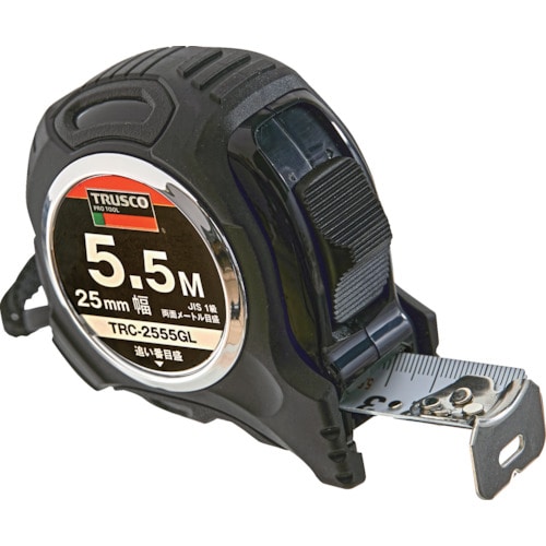 トラスコ中山 TRUSCO 追番目盛りゴムカバー付コンベックス 25幅5.5m(ご注文単位1個)【直送品】