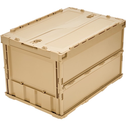 トラスコ中山 TRUSCO オリコン 薄型折りたたみコンテナ 50L ロックフタ付 LS色(ご注文単位1個)【直送品】