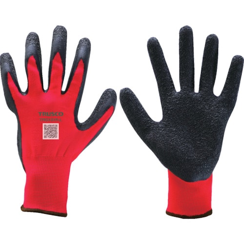トラスコ中山 TRUSCO ゴム背抜き手袋 レッド 10双入り 13ゲージ L(ご注文単位1袋)【直送品】