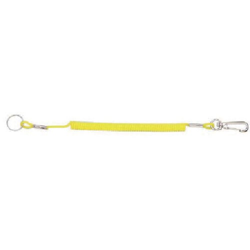 トラスコ中山 OH 落下防止コード トラック用ロングキーホルダー イエロー(ご注文単位1本)【直送品】