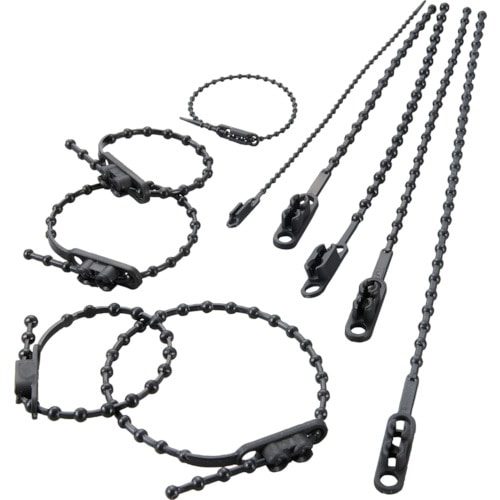 トラスコ中山 TRUSCO ダブルヘッドノットタイ 幅3.6mmX150mm最大結束φ38黒(ご注文単位1袋)【直送品】