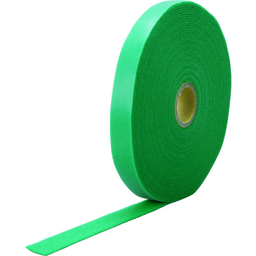 トラスコ中山 TRUSCO マジックケーブルロールタイ 幅15mmX長さ10m緑(ご注文単位1巻)【直送品】