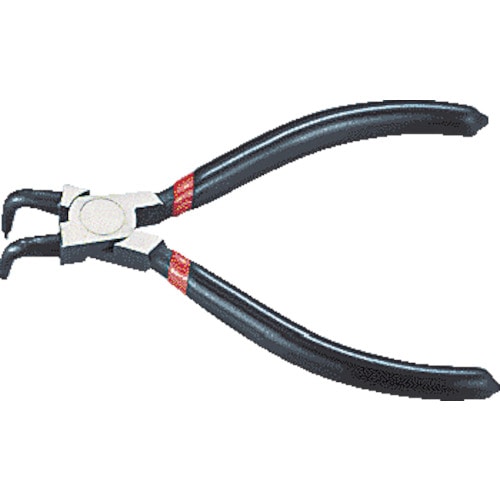 トラスコ中山 TRUSCO スナップリングプライヤー 140mm(穴用・曲爪)(ご注文単位1個)【直送品】