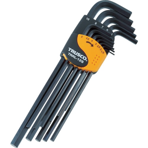 トラスコ中山 TRUSCO 六角棒レンチセット ロングタイプ 12本組(ご注文単位1セット)【直送品】