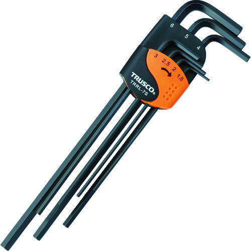 トラスコ中山 TRUSCO 六角棒レンチセット ロングタイプ 7本組(ご注文単位1セット)【直送品】