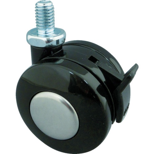 トラスコ中山 トーシン ねじ込み双輪キャスター 60径 自在ストッパー付 404-1186(ご注文単位1個)【直送品】