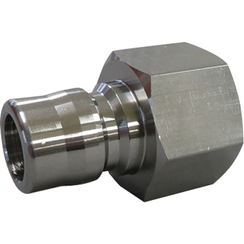 トラスコ中山 フローバル 両路開放型クイックカップリング TS-6PF(SUS304)(ご注文単位1個)【直送品】