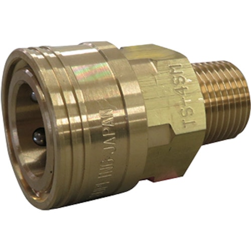 トラスコ中山 フローバル 両路開放型クイックカップリング TS-6SM(BSBM)(ご注文単位1個)【直送品】