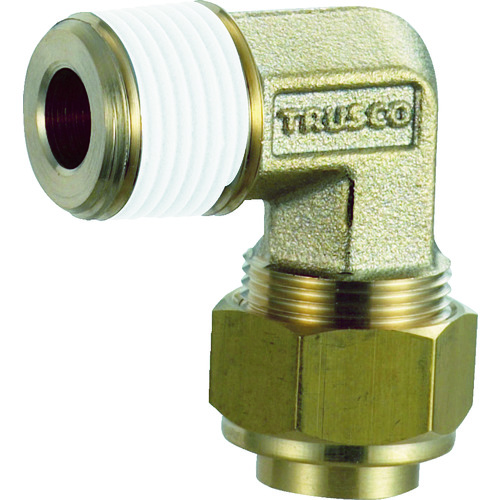 トラスコ中山 TRUSCO 配管継手 クイックシール継手 インサートレスエルボ Φ8 呼びR1/4(ご注文単位1個)【直送品】