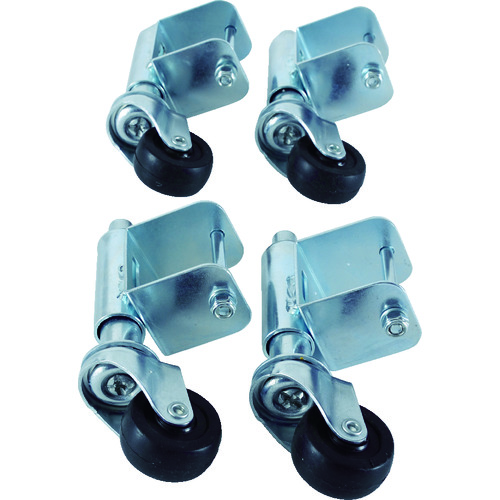 トラスコ中山 TRUSCO 1段2段用アルミ作業用踏台スプリングキャスター 4個1セット(ご注文単位1セット)【直送品】