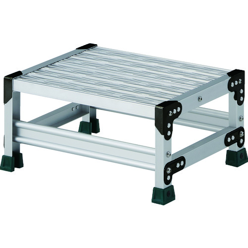 トラスコ中山 TRUSCO 作業用踏台 アルミ製・グレーチング仕様 SUS金具 1段 高さ0.25m 天板500×400(ご注文単位1台)【直送品】