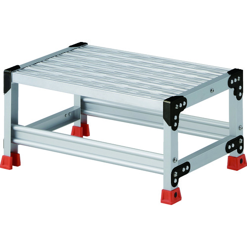 トラスコ中山 TRUSCO 作業用踏台 アルミ製・グレーチング仕様 SUS金具 1段 高さ0.3m 天板600×400(ご注文単位1台)【直送品】