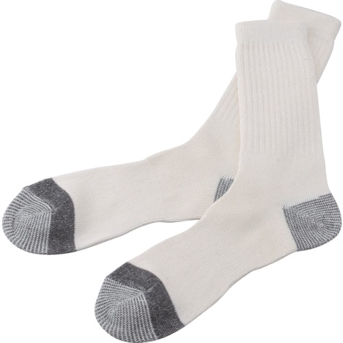 トラスコ中山 TRUSCO 軍足先丸 5足組 アイボリーブラック（ご注文単位1パック）【直送品】