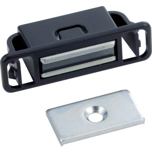 トラスコ中山 TRUSCO マグネットキャッチワンタッチ POM製 L40mm 黒(ご注文単位1個)【直送品】