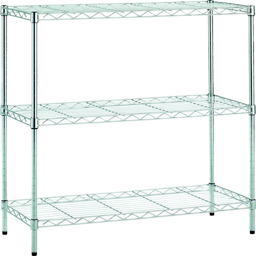 トラスコ中山 TRUSCO ステンレス製メッシュラック 800X350XH830 3段(ご注文単位1台)【直送品】