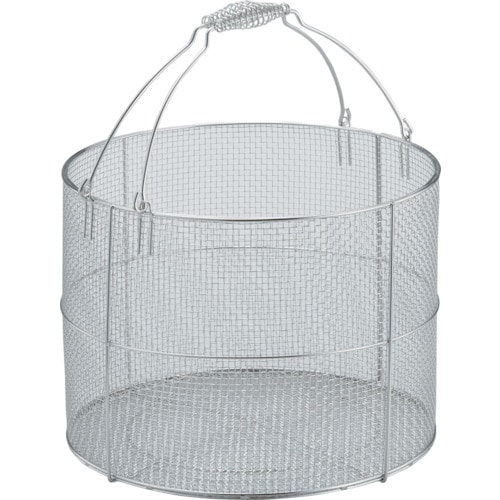 トラスコ中山 TRUSCO ステンレス洗浄カゴ 丸型 有効内寸390X390X295（ご注文単位1個）【直送品】