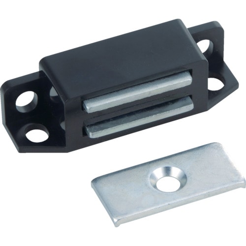 トラスコ中山 TRUSCO マグネットキャッチ 樹脂製・縦型横型両用 L45mm 黒(ご注文単位1個)【直送品】