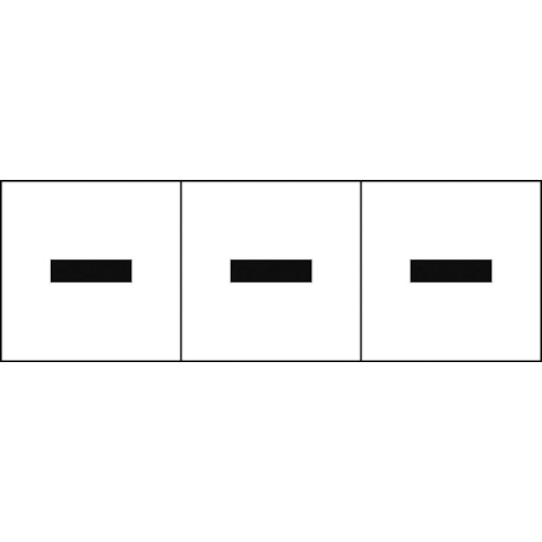 トラスコ中山 TRUSCO アルファベットステッカー 30×30 ハイフン 白地/黒文字 3枚入（ご注文単位1組）【直送品】