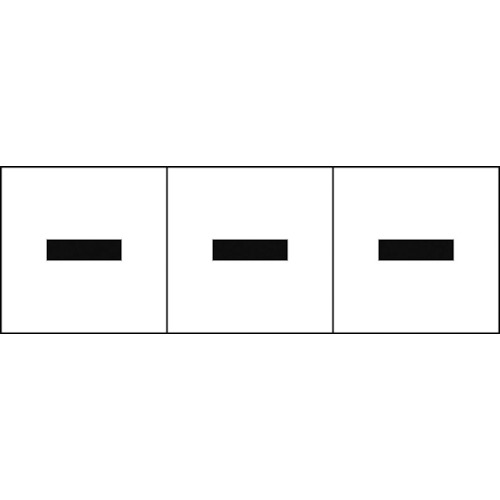 トラスコ中山 TRUSCO アルファベットステッカー 50×50 ハイフン 白地/黒文字 3枚入（ご注文単位1組）【直送品】