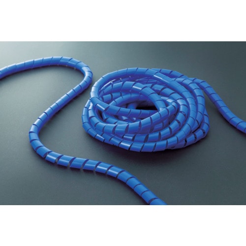 トラスコ中山 TRUSCO スパイラルチュ-ブ10m結束径φ7.5~30.0青(ご注文単位1巻)【直送品】