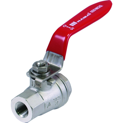 トラスコ中山 ハマイ ステンレス製禁油処理ボールバルブ(フルボア) 呼び径A10(ご注文単位1個)【直送品】