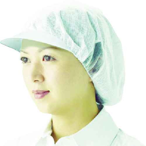 トラスコ中山 TRUSCO 帯電帽つば付 Mサイズ (10枚入)(ご注文単位1袋)【直送品】