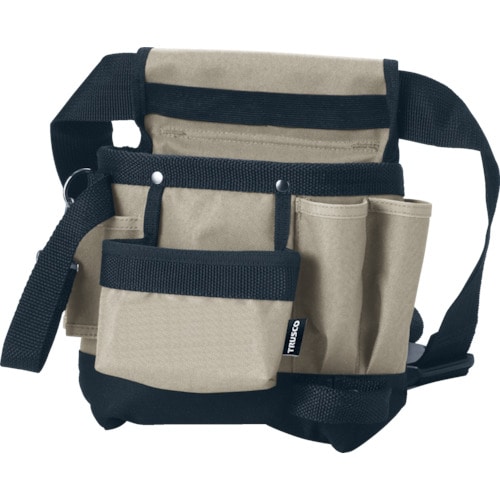 トラスコ中山 TRUSCO ツールバッグ ツールホルスター 5ポケット ブラック色(ご注文単位1個)【直送品】