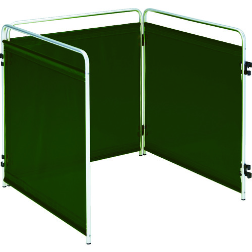 トラスコ中山 TRUSCO 小型溶接遮光フェンス 900mm角 三面セット 深緑(ご注文単位1台)【直送品】