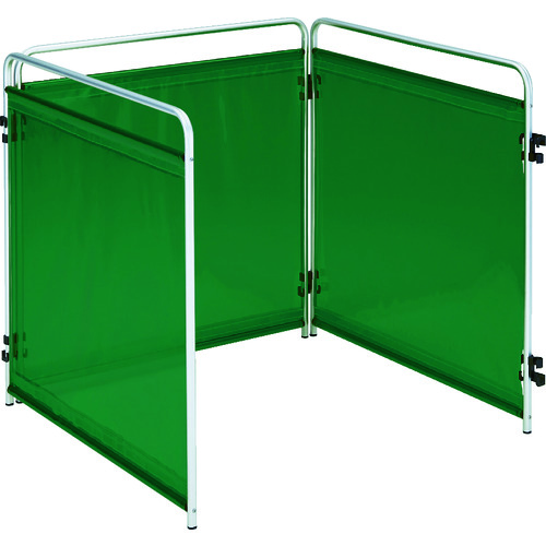 トラスコ中山 TRUSCO 小型溶接遮光フェンス 900mm角 三面セット 緑(ご注文単位1台)【直送品】