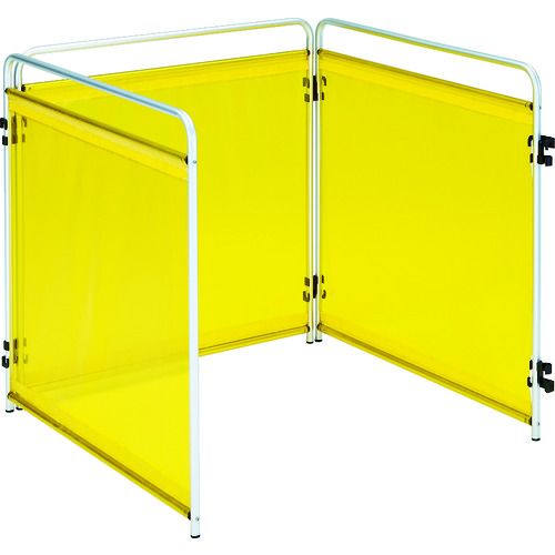 トラスコ中山 TRUSCO 小型溶接遮光フェンス 900mm角 三面セット 黄(ご注文単位1台)【直送品】