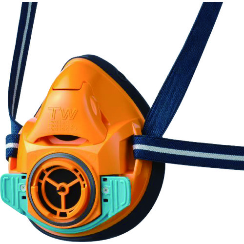 トラスコ中山 シゲマツ 防じん・防毒マスク TW01SC オレンジ S(ご注文単位1個)【直送品】