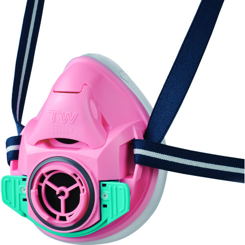 トラスコ中山 シゲマツ 防じん・防毒マスク TW01SC ピンク M(ご注文単位1個)【直送品】
