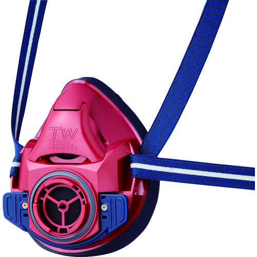 トラスコ中山 シゲマツ 防じん・防毒マスク TW01SC レッド S(ご注文単位1個)【直送品】