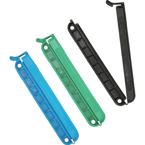 トラスコ中山 TRUSCO 袋留めクリップ 3P(青緑黒)（ご注文単位1パック）【直送品】