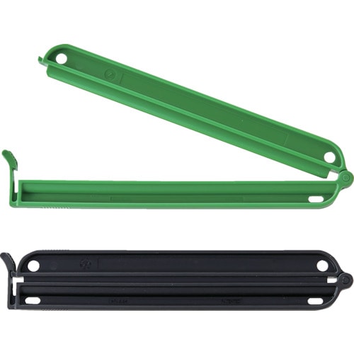 >トラスコ中山 TRUSCO 袋留めクリップ 2P(緑黒)(ご注文単位1パック)【直送品】