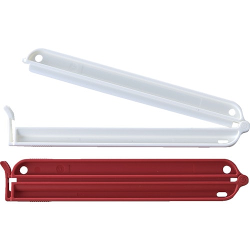 トラスコ中山 TRUSCO 袋留めクリップ 2P(白赤)（ご注文単位1パック）【直送品】