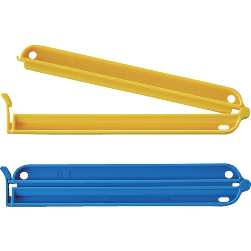 トラスコ中山 TRUSCO 袋留めクリップ 2P(黄青)(ご注文単位1パック)【直送品】