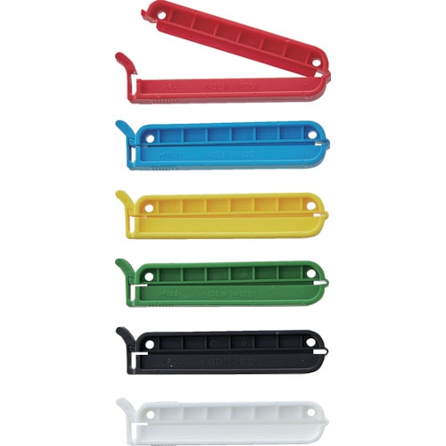 トラスコ中山 TRUSCO 袋留めクリップ 6P(白赤黄青緑黒)(ご注文単位1パック)【直送品】