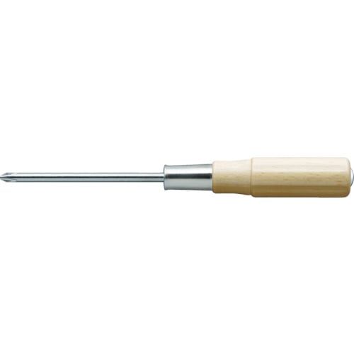 トラスコ中山 TRUSCO 木柄貫通ドライバー 刃先＋3 150mm（ご注文単位1本）【直送品】