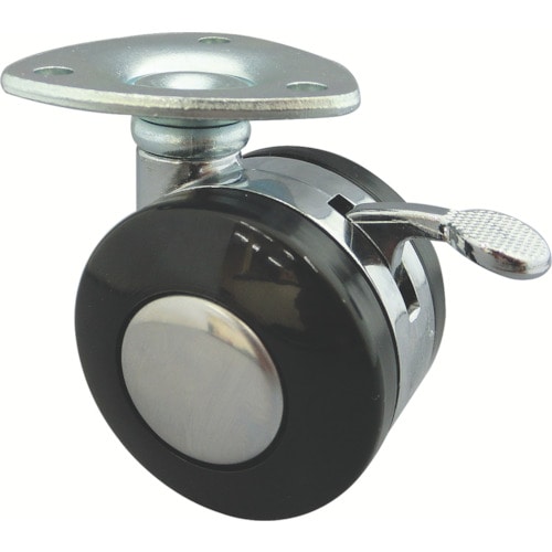 トラスコ中山 トーシン プレート式双輪キャスター 50径 自在ストッパー付 404-1534(ご注文単位1個)【直送品】